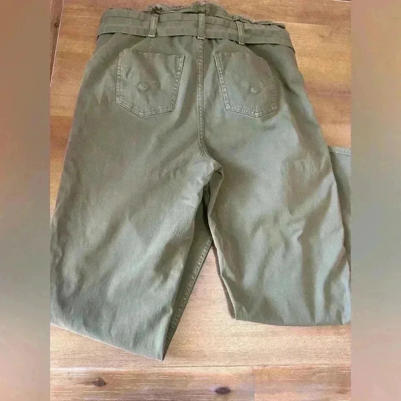 Hudson Remi High Rise Paperbag Jeans in Olive - Picture 6 of 13